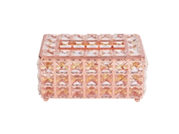 Porta caixa de papel higiênico multifuncional com design fashion ouro rosa S/MARCA
