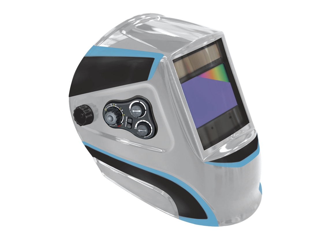 GYS 068650 Ergotech+ Lcd Máscara 5/9-9/13 Prata Verdadeira Cor