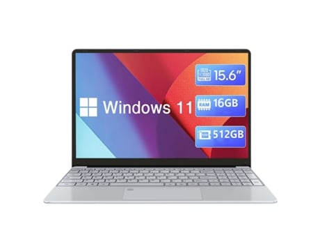 Portátil WUXIAN Desbloqueio de Impressão Digital 15.6'' Intel Celeron N5095 2,9Ghz Ram: 16 Gb 512 Gb Ssd Mouse