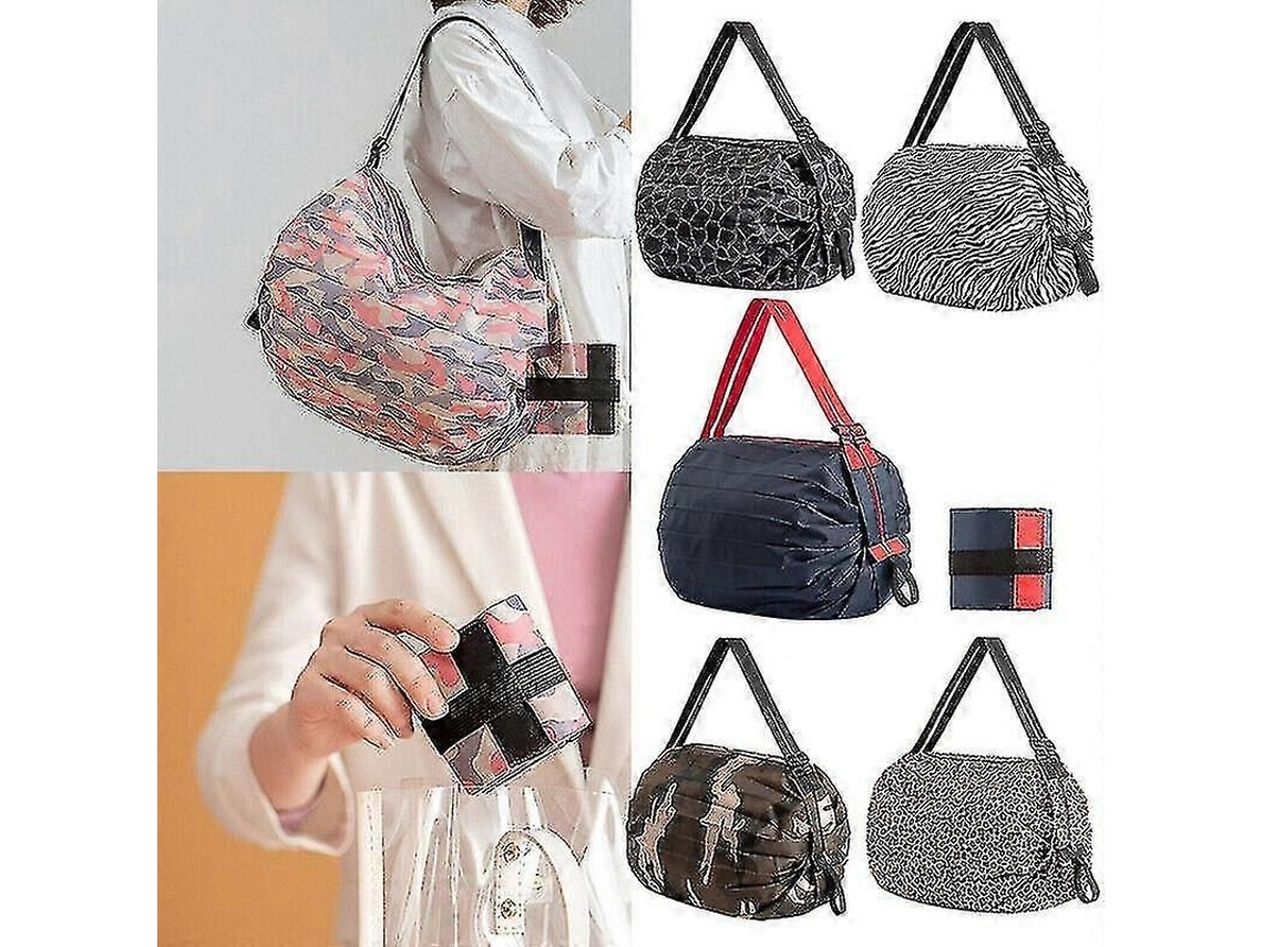 Bolsa de Compras Dobrável Grande, Ecológica e Reutilizável, para Armazenamento no Ombro. GOKOCO