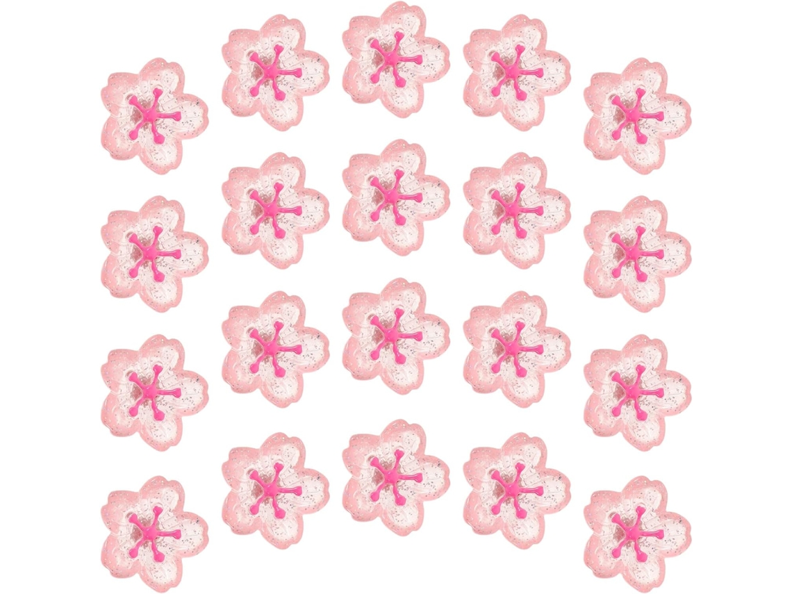 Artibetter Conjunto De 20 Ímãs Geladeira Em Resina Rosa Com Formato Flor Cerejeira, Versáteis E Decorativos Para Cozinha