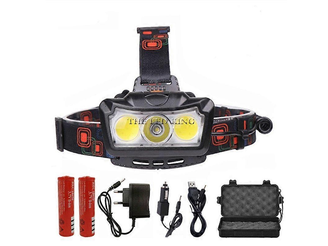 Lanterna De Cabeça T62 Cob À Prova Dágua, 8000lm, Recarregável Por Usb, Para Sauna, Acampamento Ao Ar Livre, Bateria 18650 Olysi Shop