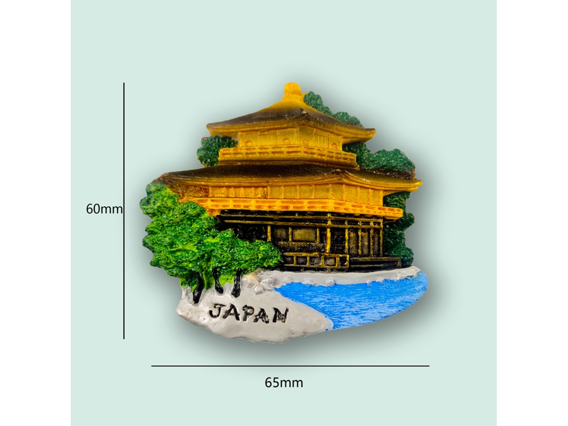 (pavilhão Dourado, Japão) Ímãs De Geladeira Em Relevo 3d Com Pontos Turísticos De Todo O Mundo.