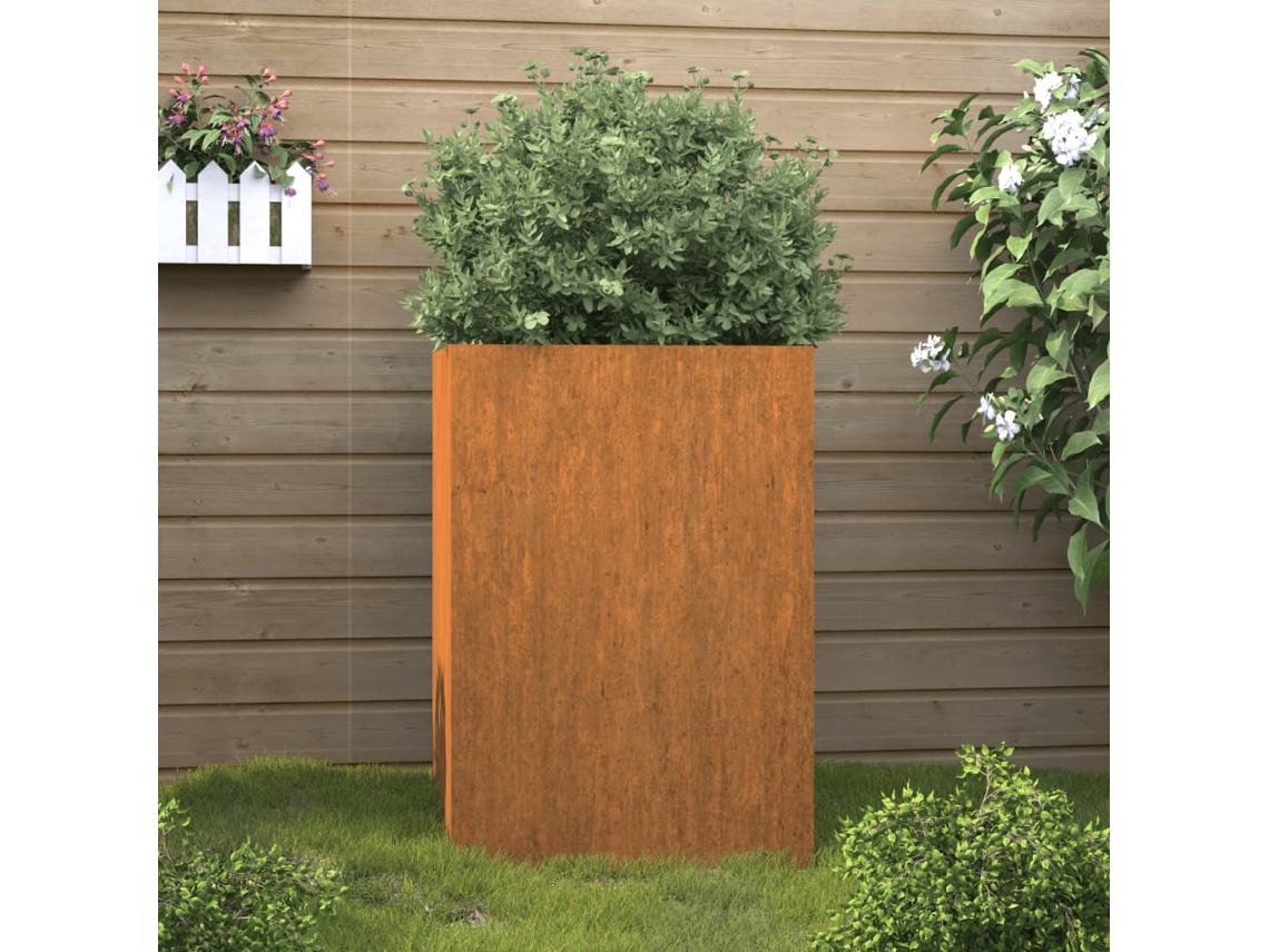 Floreiravasocaixa 52x48x75 Cm Aço Corten Lovely Home