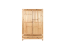 Guarda-roupa em rattan e bambu natural, 120x60x180cm