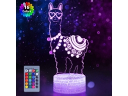 Luminria De Iluso De Tica 3d Alpaca Lhama, 16 Cores Com Controle Remoto E Por Toque, Luz Noturna Para Crianas, Decorao Para Aquaforge