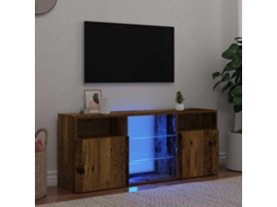Vidaxl Móvel De Tv Com Luzes Led Derivados De Madeira Madeira Velha