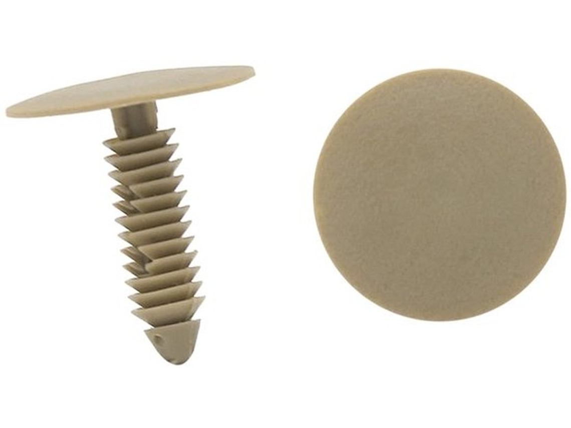 Escolha Sólida - Parafusos De Fixação 7 Mm X 25 Mm X 28 Mm - Plástico - Bege - 20 Unidades - Durável - Parafusos De Fixação