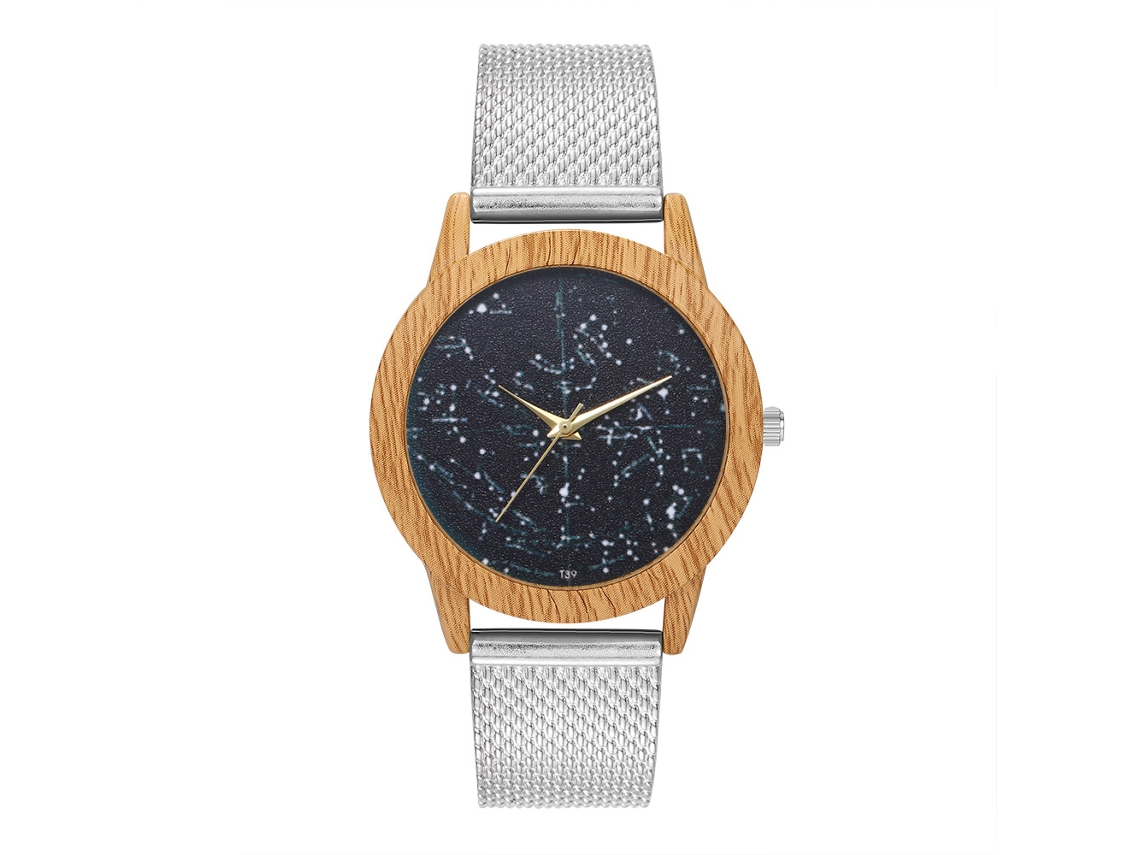 Relógio de pulso analógico Zhoulianfa Fashion Silver Leisure Quartz para homens e mulheres.