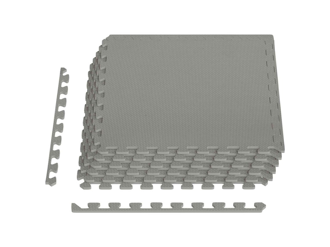 Conjunto 6 Tapete Para Piscina Vidaxl Cinzento Espuma (2,16 M²)