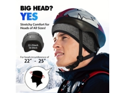 Cinzawolfilist 1 Unidade Gorro Térmico Respirável Unissex Ciclismo Proteção Vento Forro Lã Cobertura Total Corrida Esqui Motociclismo