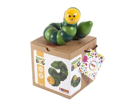 Jogo De Construção Infantil Bruco A Lagarta Caixa Com 20 Peças Ludus