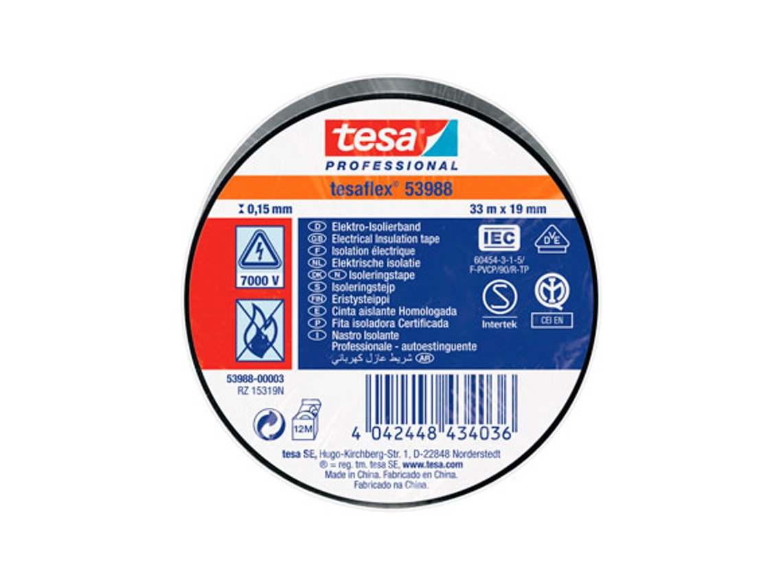 Fita isolante preta Tesaflex TESA TAPE