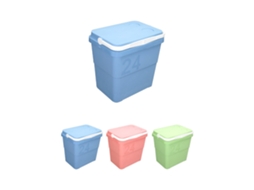Nevera Portátil Rígida Retro– Nevera Térmica Con Asa Para El Camping,  Jardín Y Barbacoa Azul 24 L