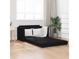 Vidaxl Sofá-cama 110cm Preto Tecido