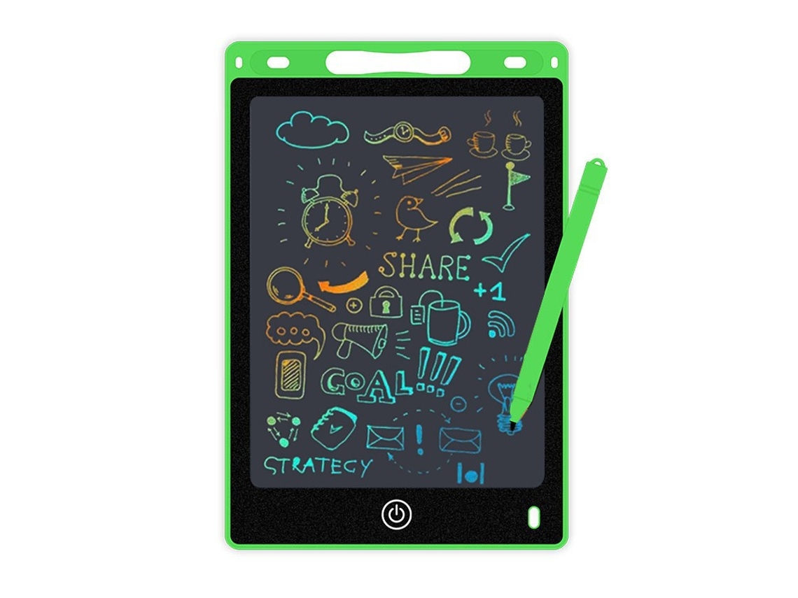 Tablet Eletrônico Lcd para Escrita À Mãoprancheta de Desenho + Pincel Grosso Verde Grama 8,5 Polegadas com Caixa de Presente CHENNNLS