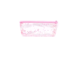 KOFIHETY Bolsa De Canetas Com Grande Capacidade, Portátil E Leve, Estilo Moderno Com Zíper, Estampa De Flocos De Neve Rosa