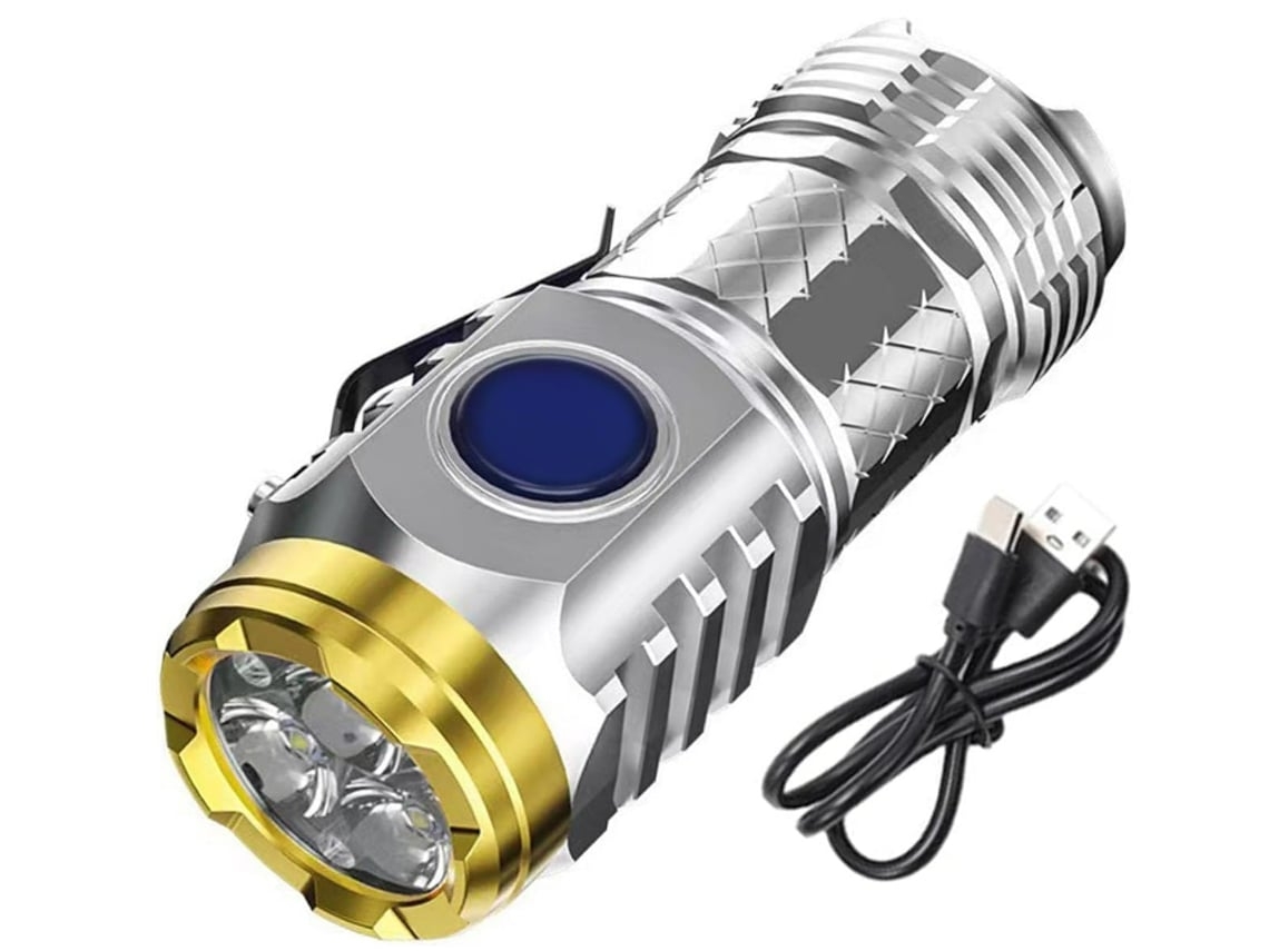 Mini Lanterna Led Super Brilhante E Portátil S60 Prata Yunzii