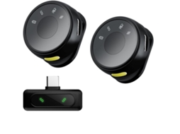 Pacote Com 2 Microfones De Lapela Sem Fio, Microfones Magnéticos De Encaixe Sem Fio, Redução De Ruído (preto)