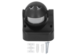 Lurelia Interruptor Com Sensor De Movimento Infravermelho Pir Resistente À Água Com Caixa Abs Inteligente, Ca 110-240 V, Preto