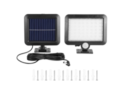 Luz Solar Multifuncional 56led com Sensor de Movimento Painel Separado para Jardim e Exterior