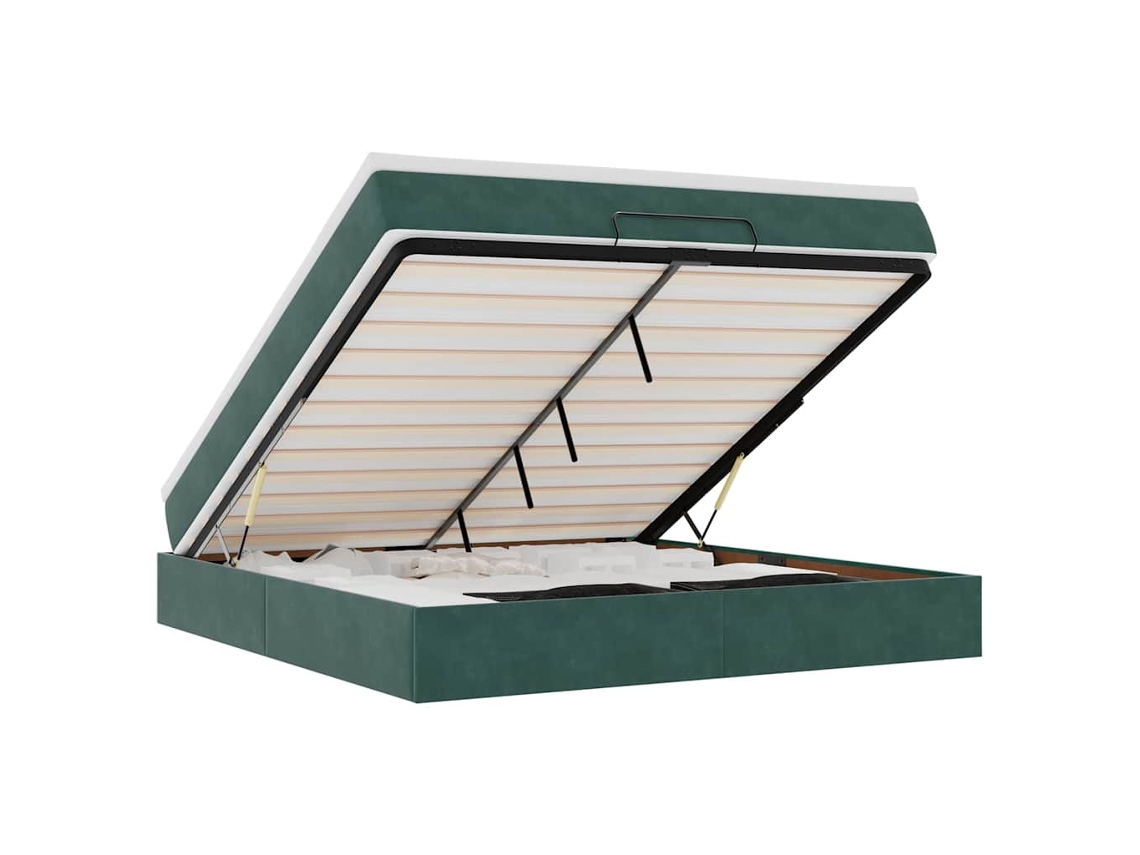 Ottoman Bed, Ottoman Beds Vidaxl Verde Veludo (180 X 200 Cm)