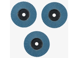 Conjunto De 3 Discos Lixa Planos 75mm Polegadas Para Corte Madeira, Em Aço Carbono, Para Esmerilhadeira Angular