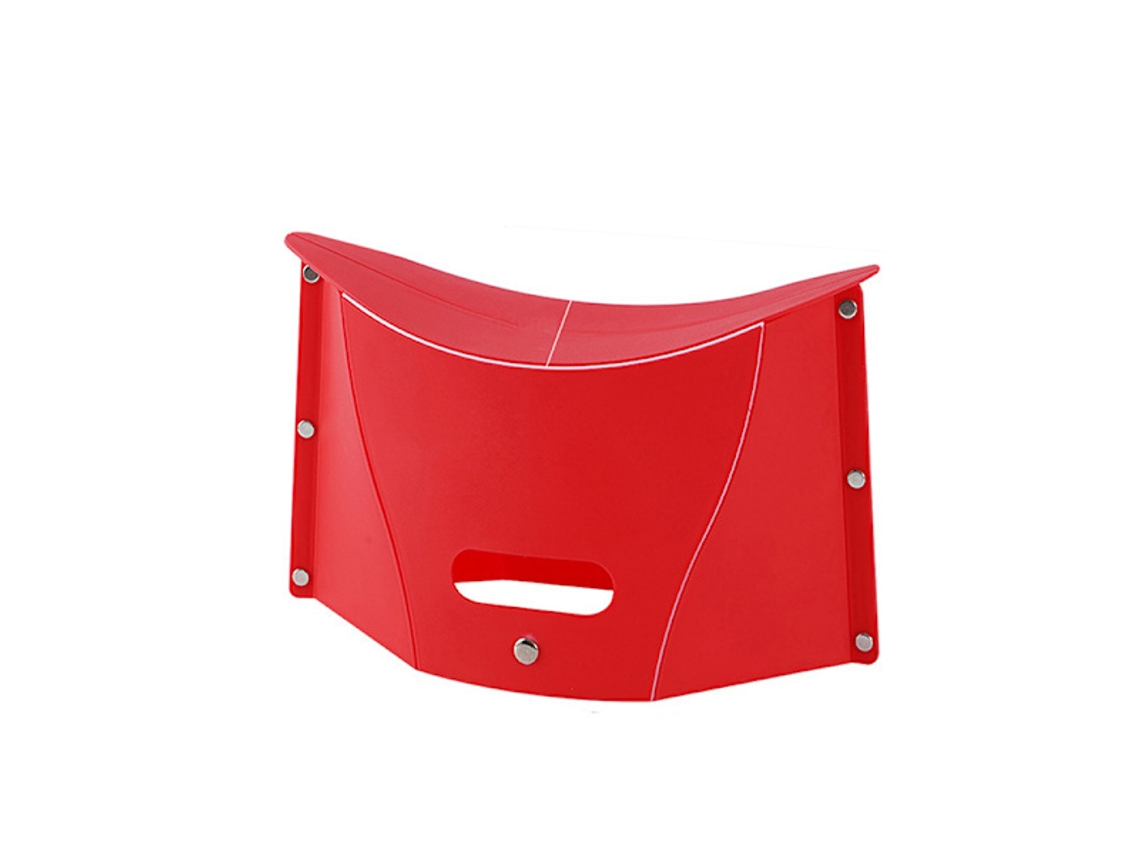 Banqueta AQUAFORGE dobrável portátil de plástico para uso externo, vermelha