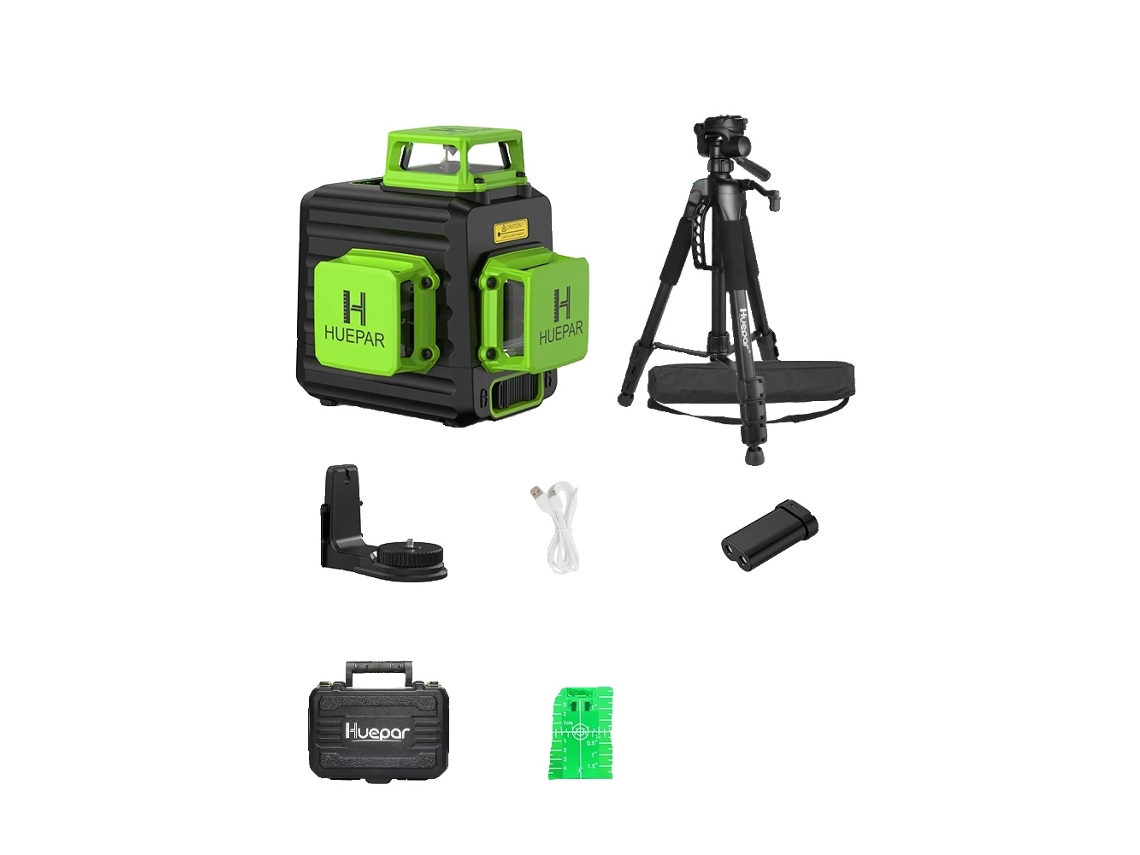Nível A Laser, 12 Linhas, Auto-nivelante, Laser Verde