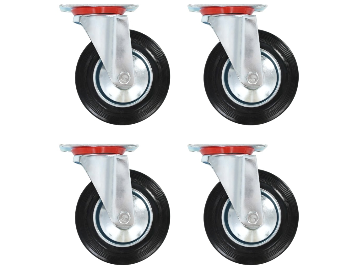 Vidaxl Rodas Giratórias 4 Pcs 160 Mm