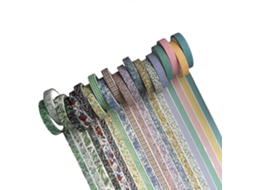20 Rolos de Fita Washis Retrô, Decorativa, Adesiva Manual, para Artistas, Sc Rapbooking e Decoração, Mult GOKOCO