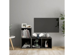 Vidaxl Móveis De Tv 2 Pcs Derivados De Madeira Cinza Brilhante