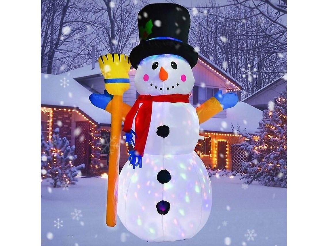 Muñeco De Nieve Hinchable Navideño De 130cm Con Luces Led Para Decoración Exterior De Jardín