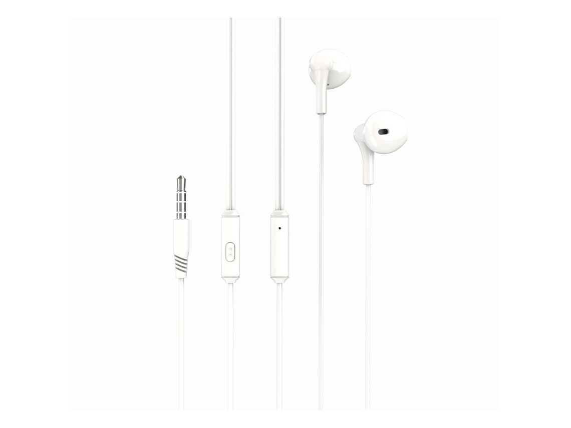 Auscultadores Stereo C/ Microfone Jack 3.5mm Branco Xo