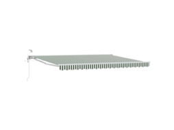 Vidaxl Toldo Retrátil Elétrico Verde E Branco 4 × 3 M