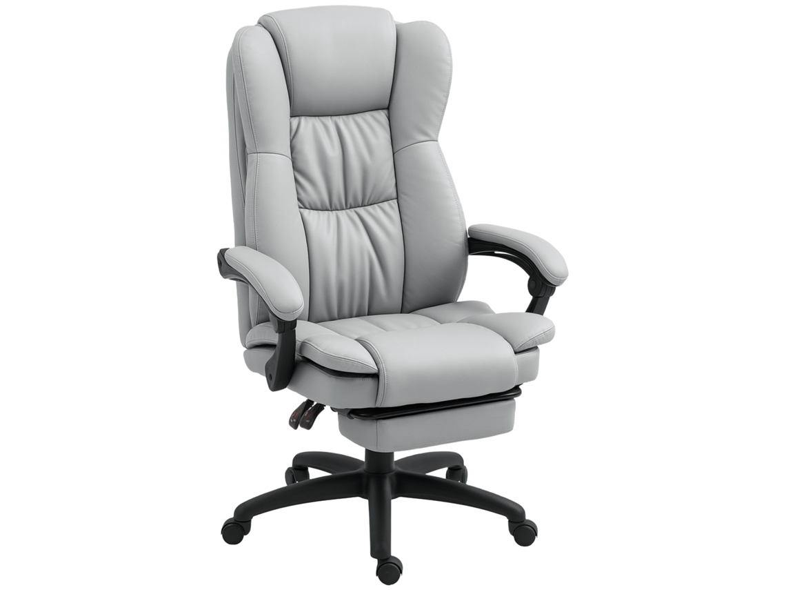 Cadeira De Escritório Com Função De Massagem, Cadeira De Mesa Ergonômica Com Função Reclinável, Cadeira Executiva Com Altura Ajustável E Função Girat