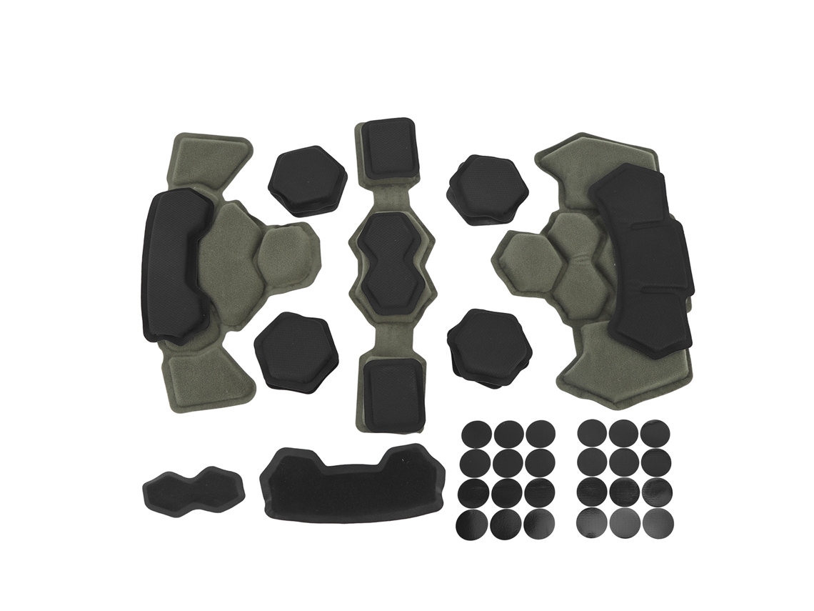 Kit De Espuma De Memória Para Capacete Universal Moto Bicicleta Bicicleta Cushions Impermeável Verde Od