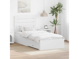 Vidaxl Estrutura Da Cama Branco 90 X 190 Cm Derivados De Madeira