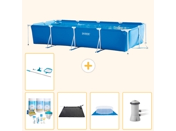 Intex Piscina Com Estrutura Retangular - 450x220x84 Cm - 6-peças S20843