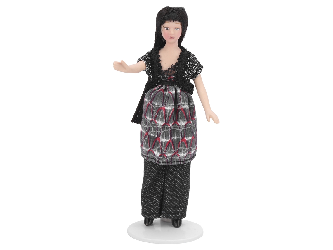 Primerox mulher Moderna de Porcelana para Casinha de Bonecas 1:12 Acessório de Decoração