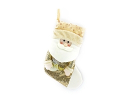 Medias De Navidad Grandes Con Lentejuelas Doradas Santa Claus Y Muñeco De Nieve