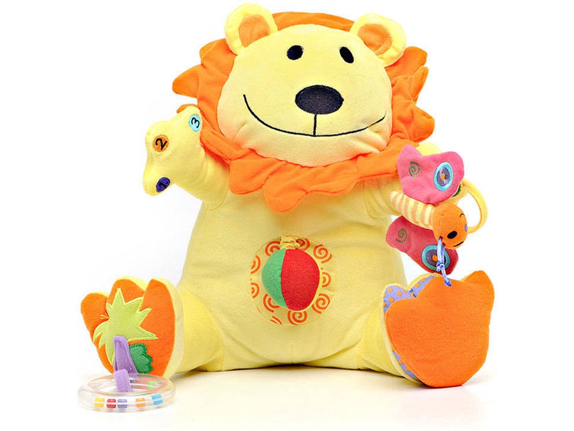 Peluche GIROS Peluche Leão de Atividades (Idade Mínima: 3 Meses - 30 x 26 x 26 cm)