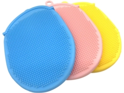Lurelia Pack De 3 Escovas De Silicone Para Costas E Corpo, Silicone Macio, Dupla Face E Massagem Suave, Uso Diário Leve
