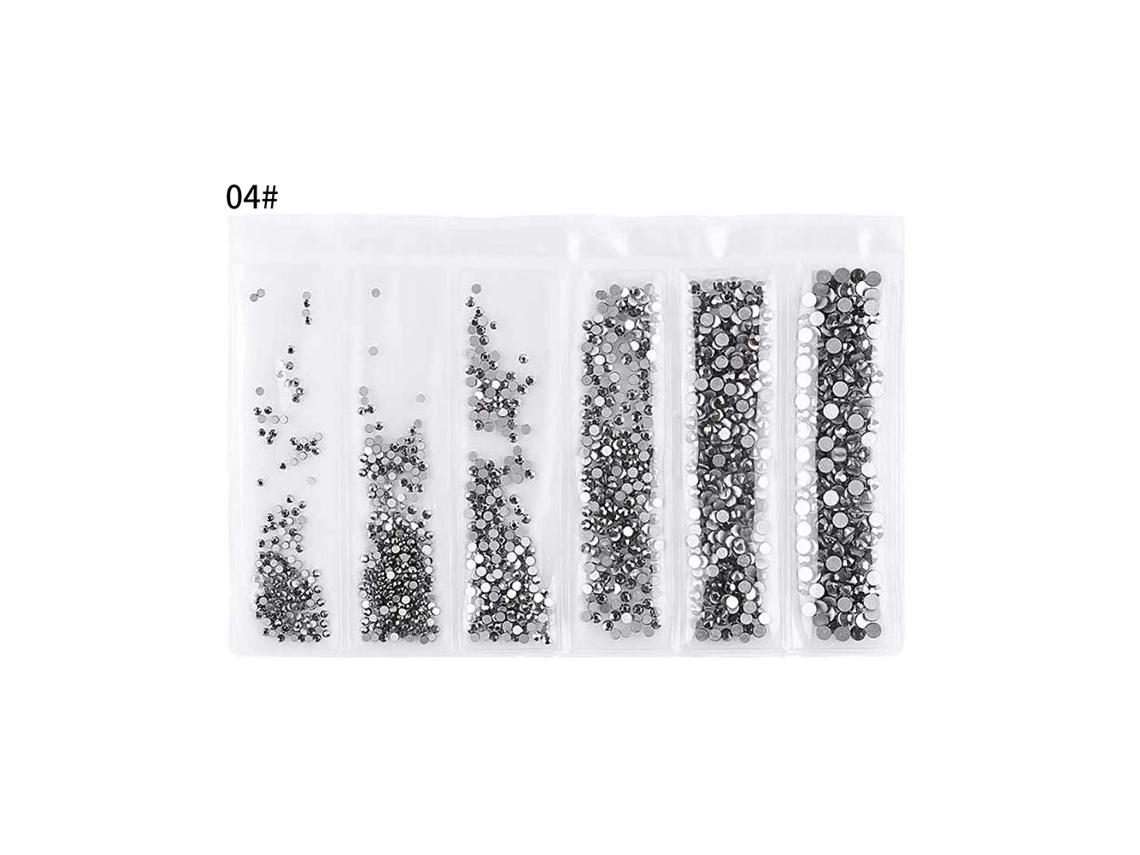 Ferramenta De Manicura Diy Para Unhas Com Glitter E Pedras Preciosas, Base Plana E Mini Contas Decorativas (4)