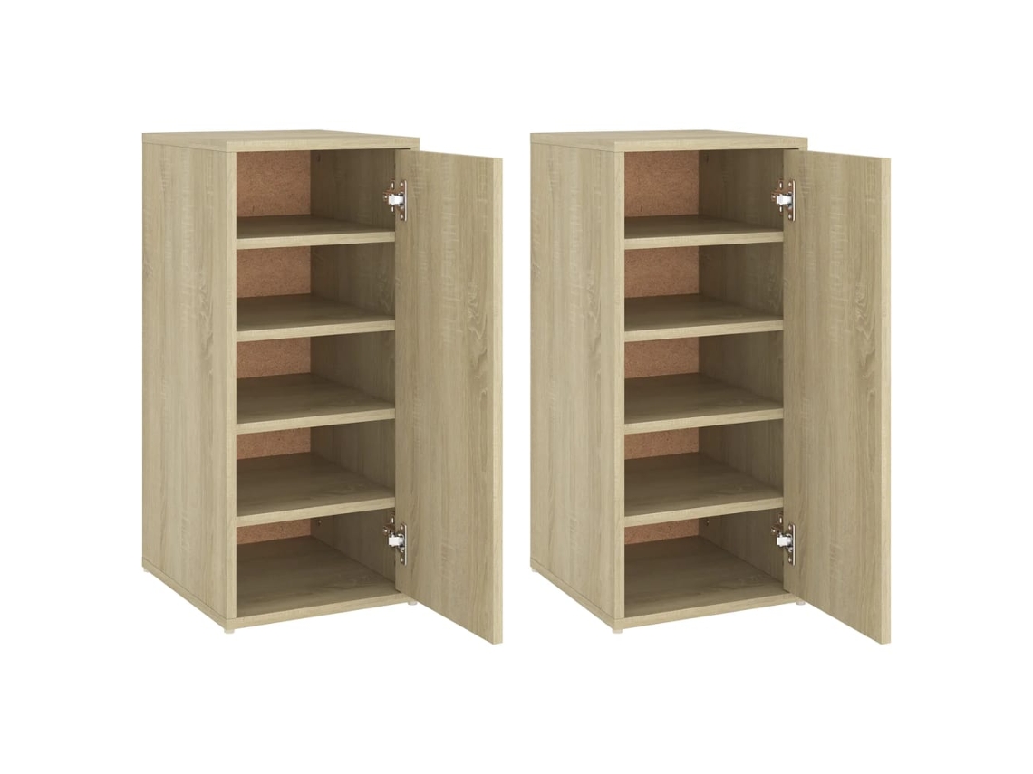 Shoe Cabinet, Shoe Cabinets Vidaxl Marrom Madeira Processada (32 X 35 X 70 Cm)