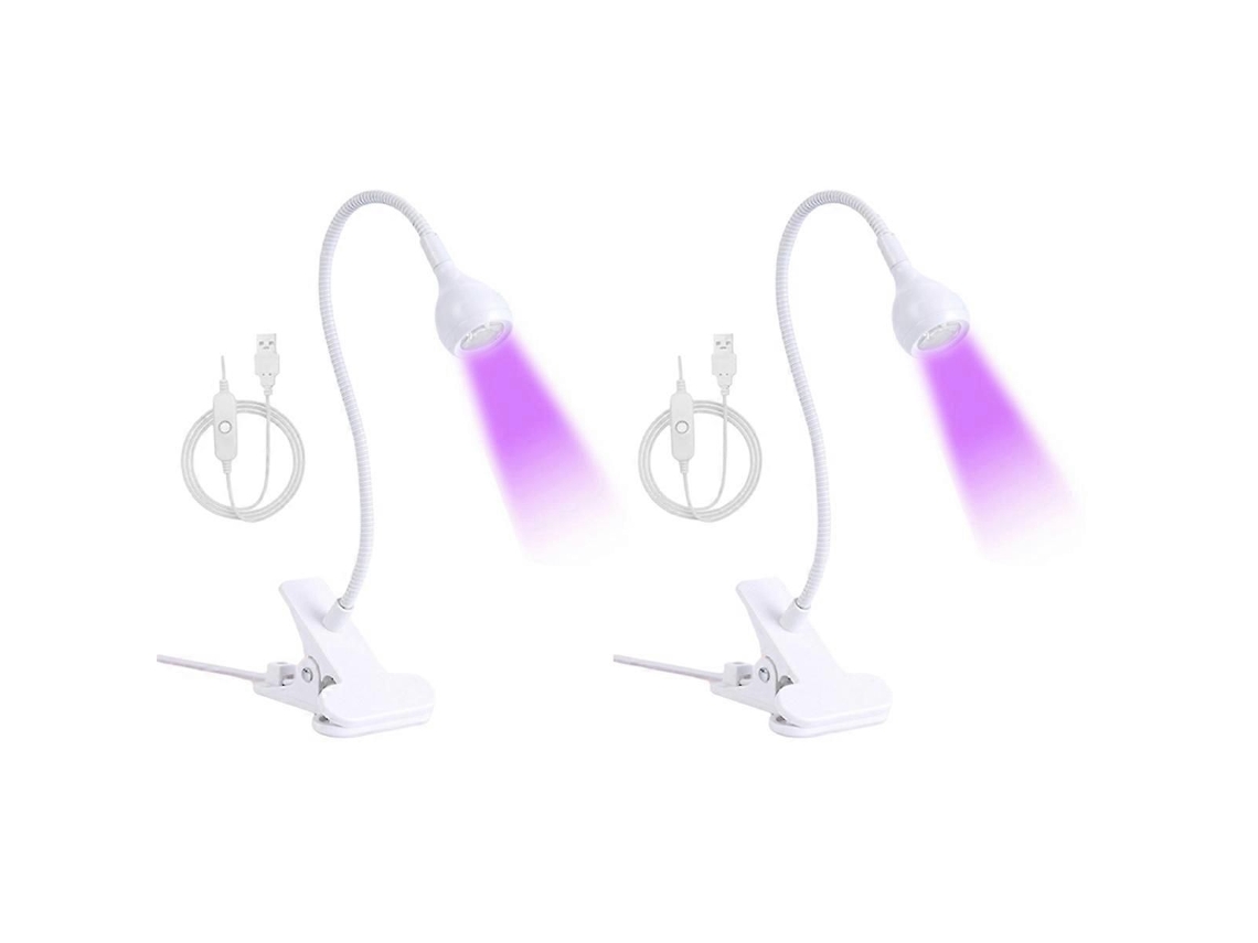 Mini Lâmpada Uv, de Cura Led com Clipe Pescoço Ganso Flexível, Uv Portátil Pequena para Unhas Cur a Resina GOKOCO