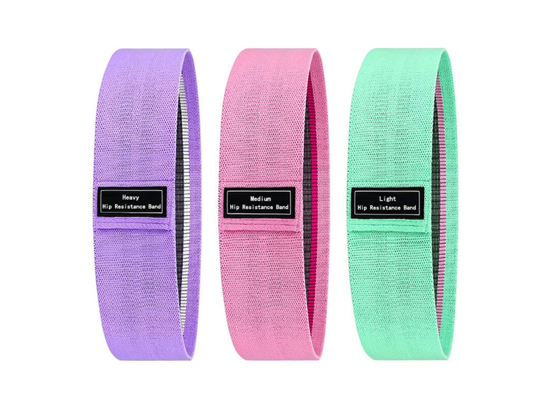 3 Bandas De Resistência Para Quadril Circular Anti-deslizante Fitness Elasticas Para Treino De Agachamento Profundo