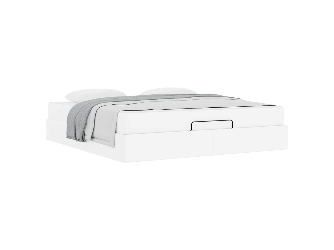 Conjunto de 2 Estruturas de Cama com Colchão Branco PVC MAISON EXCLUSIVE