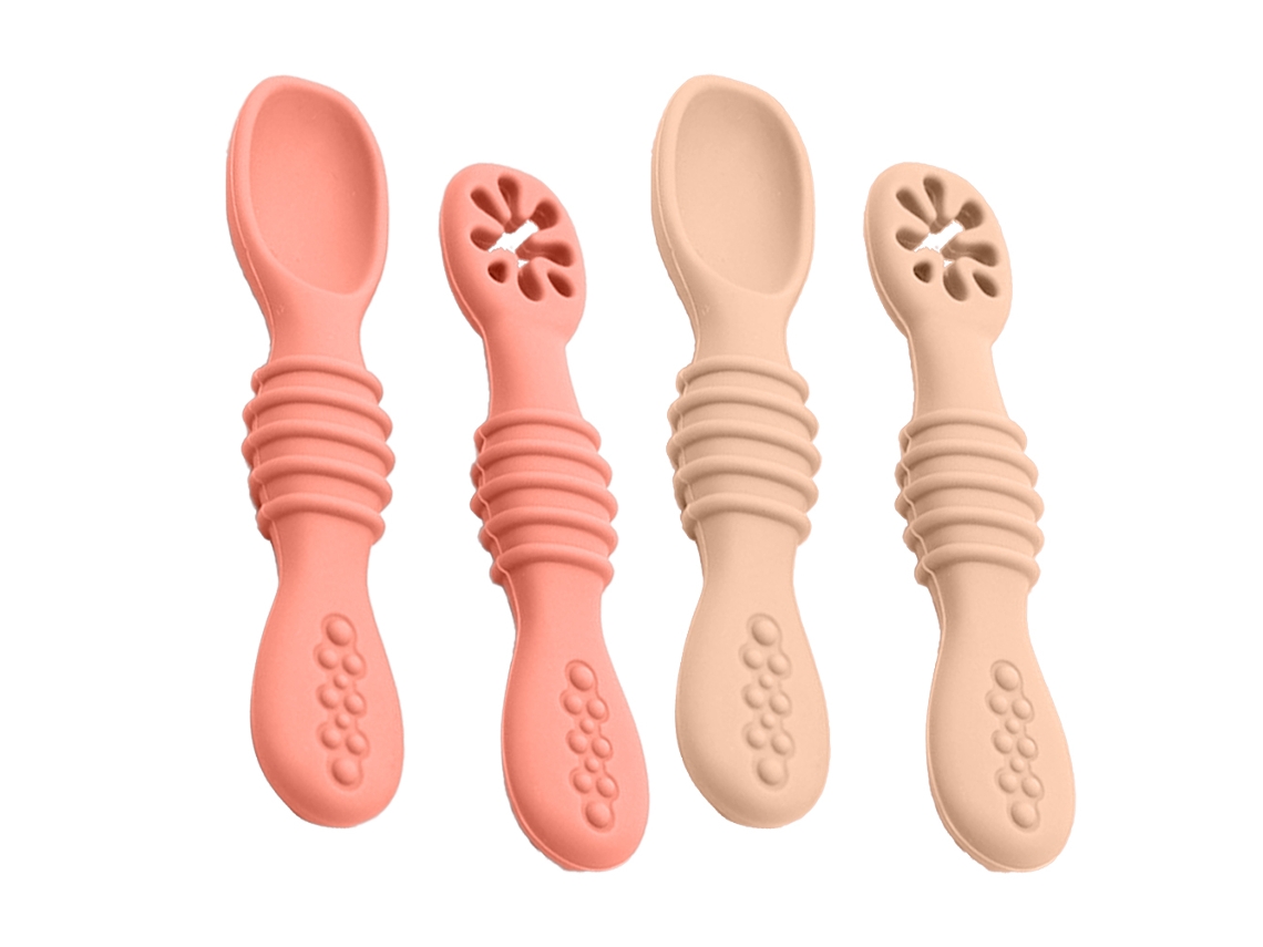 Colheres de Silicone para Bebés Primeira Etapa de Alimentação NEVEANCE