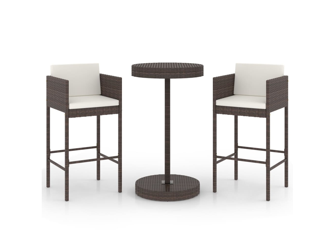 Garden Bar Set, Garden Bar Sets Vidaxl Marrom Rattan / Vime (n/a)